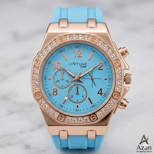 Fortune Time Luxury Rose Gold Chronograph Watch